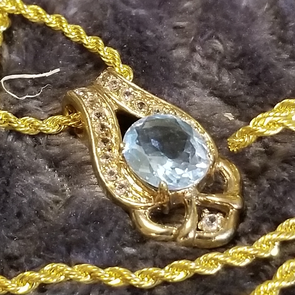 Aquamarine set in gold